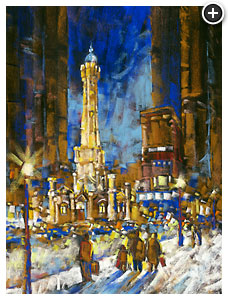 Winter Water Tower by Puchalski